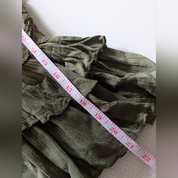 Nwt Free People Olive Lace Ruffle Top - Picture 5 of 6